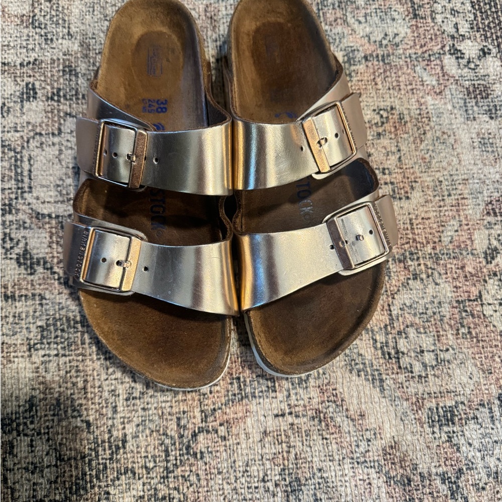 Birkenstock Metallic Sz 38 EUC